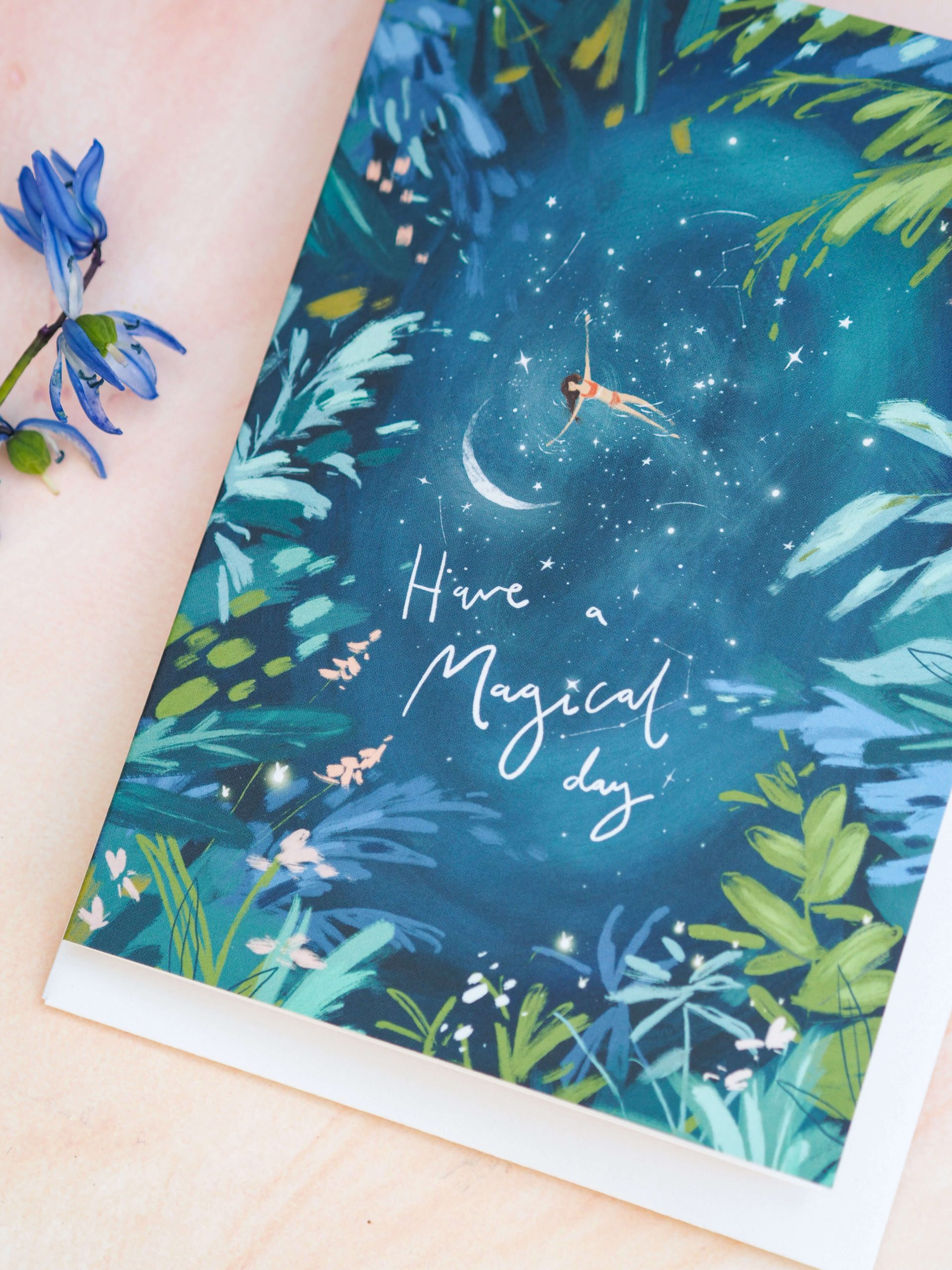 Have a magical day illustrated greeting card 