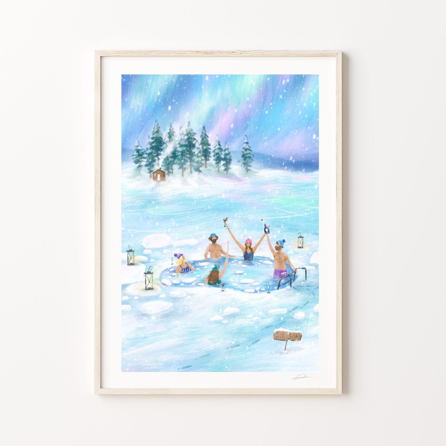 ice spa art print by imogen davis