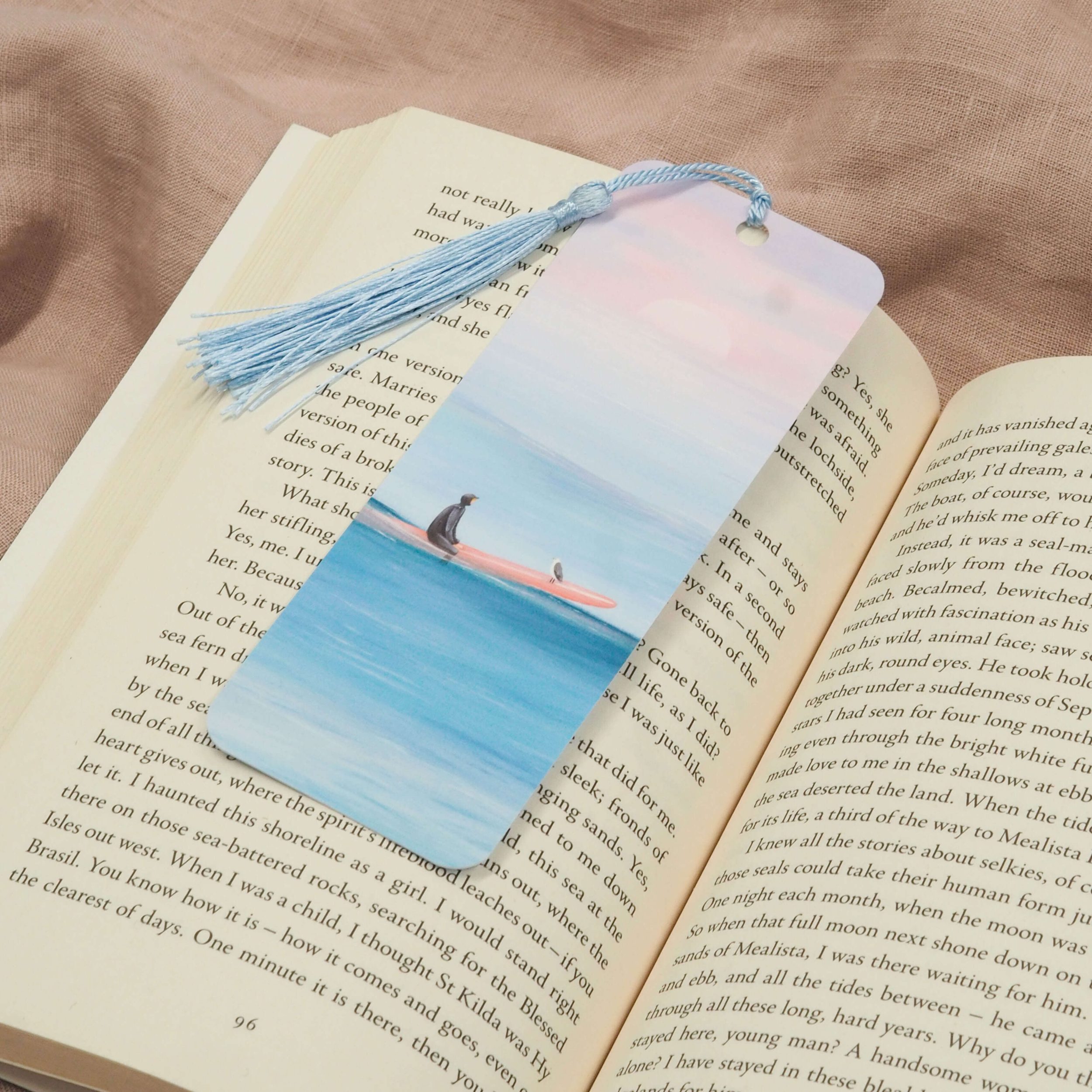 Surfer and Seagull Bookmark